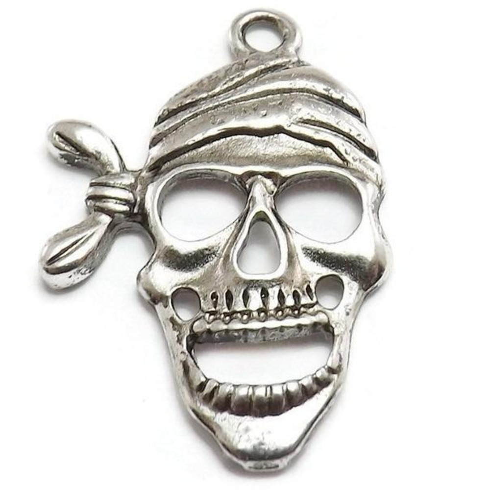 8pcs Pirate Skull Charms, jewelry making supplies